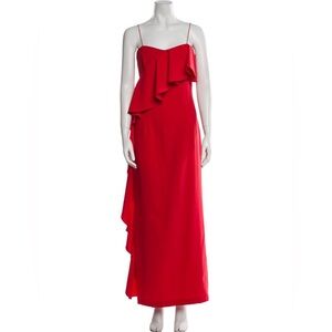 Sachin + Babi Ruffle Maxi Gown Red